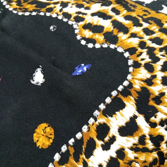 Precious Gems Animal Print Square Scarf 24" - Picture 4 of 8